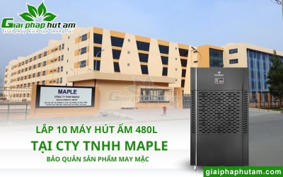 Lắp 10 Máy Hút Ẩm 480l Bảo Quản Hàng May Mặc Tại Công Ty Maple