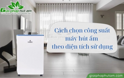 Cách chọn công suất máy hút ẩm theo diện tích sử dụng