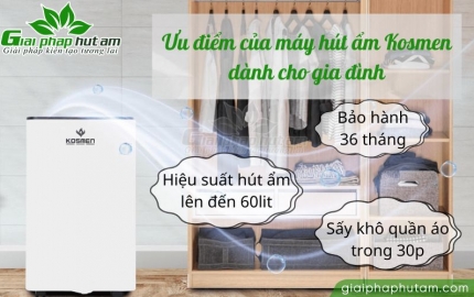 Review máy hút ẩm gia đình Kosmen 