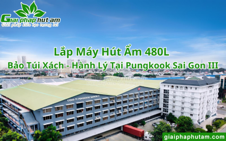 Lắp Máy Hút Ẩm 480L Bảo Quản Túi Xách - Hành Lý Tại Pungkook Sai Gon III