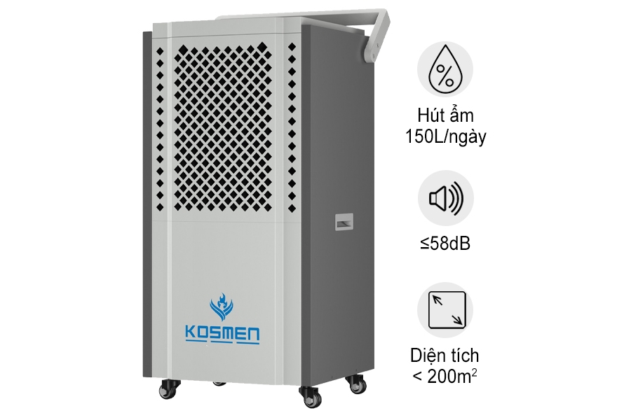Máy hút ẩm công nghiệp Kosmen KM-150S (150 Lít/24h)
