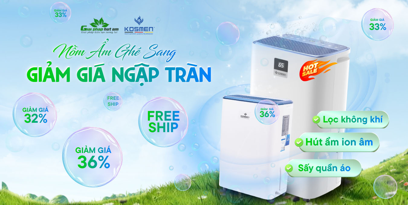Nồm Ẩm Ghé Sang - Giảm Giá Ngập Tràn Máy hút ẩm Kosmen T12/2025
