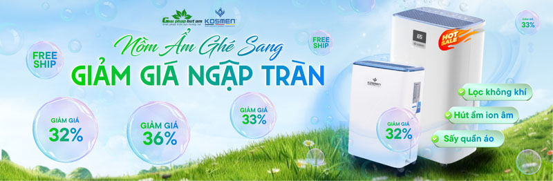 Nồm Ẩm Ghé Sang - Giảm Giá Ngập Tràn Máy hút ẩm Kosmen T12/2025