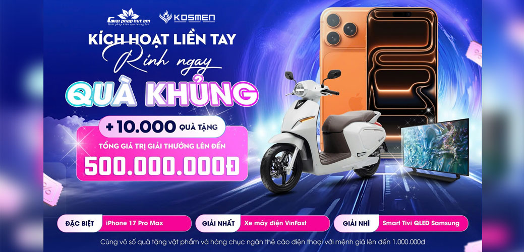 Banner khuyến mãi máy hút ẩm Kosmen tháng 11-2025