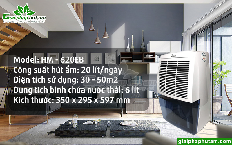 Thông số kỹ thuật máy hút ẩm dân dụng FujiE HM-620EB