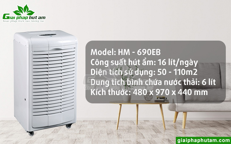 Thông số kỹ thuật máy hút ẩm dân dụng FujiE HM-690EB