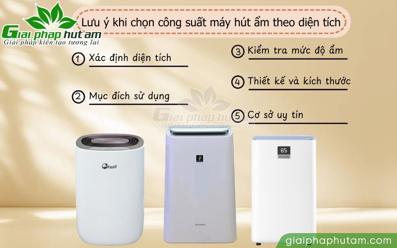 Những lưu ý cần nhớ khi chọn công suất cho máy hút ẩm theo diện tích sử dụng