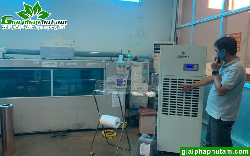 Hình ảnh lắp đặt máy hút ẩm Kosmen KM-180S tại Công ty TNHH APE Việt Nam
