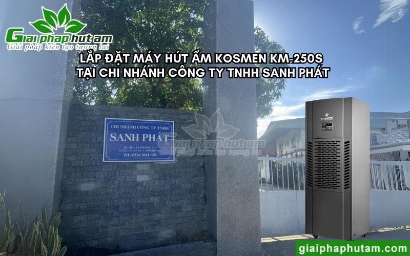 lắp máy hút ẩm kosmen km-250s cho Sanh Phát