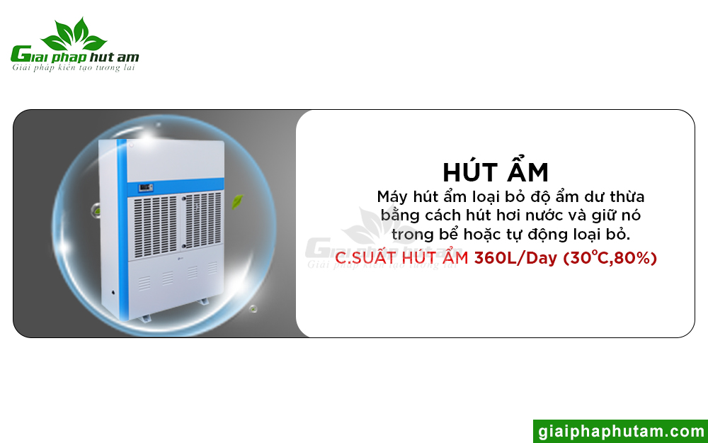 khả năng hút ẩm hiệu quả của Máy hút ẩm công nghiệp Fujihaia DH360BG