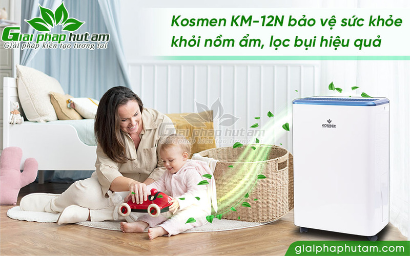 Đặt máy hút ẩm Kosmen KM-12N ở nơi thông thoáng để tăng hiệu quả sử dụng và kéo dài tuổi thọ cho máy