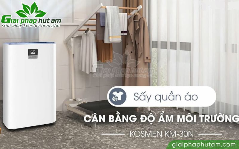 Chế độ sấy khô quần áo nhanh chóng của máy hút ẩm Kosmen KM-30N