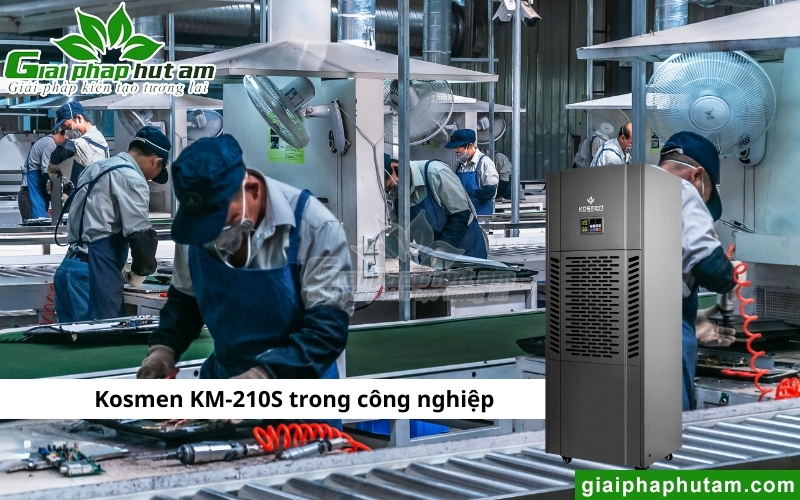 Máy hút ẩm Kosmen KM-210S trong công nghiệp