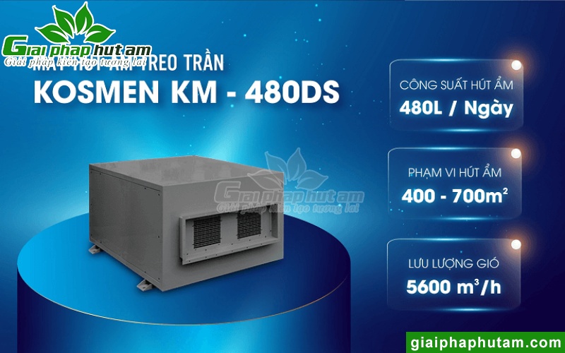ưu điểm Máy hút ẩm treo trần Kosmen KM-480DS
