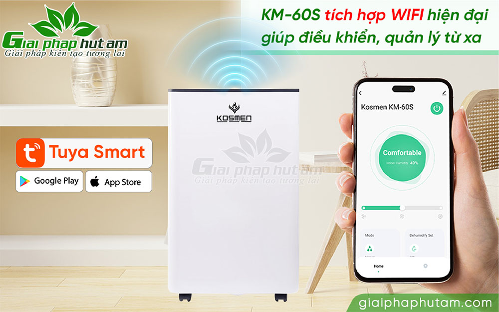 Kosmen KM-60S kết nối wifi và điều khiển qua App từ xa