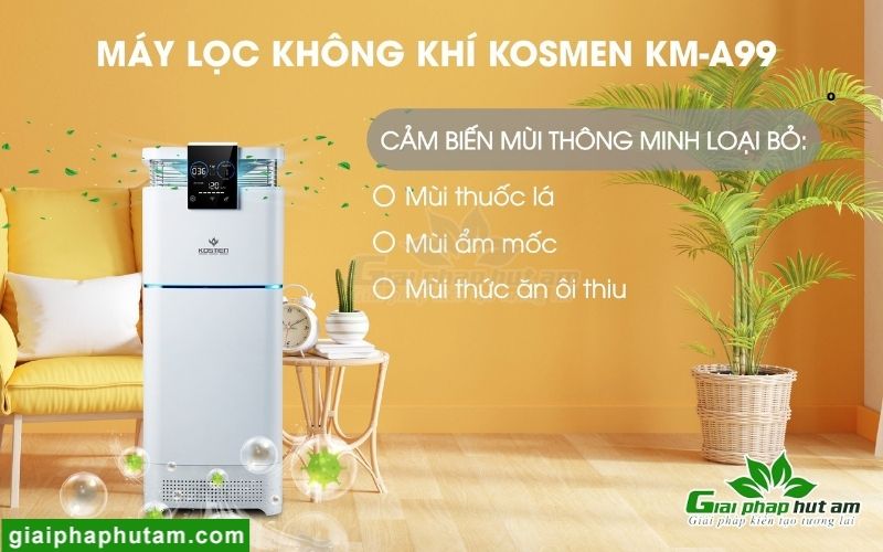 Máy lọc không khí Kosmen KM-A99 lọc sạch mùi khó chịu