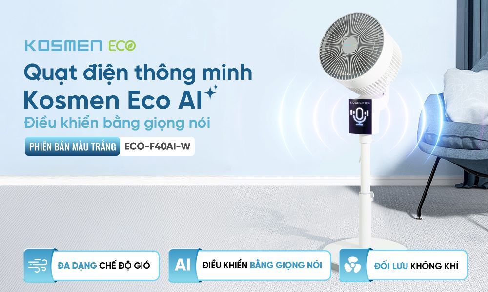 Một số tính năng nổi bật của quạt thông minh ECO-F40AI-W