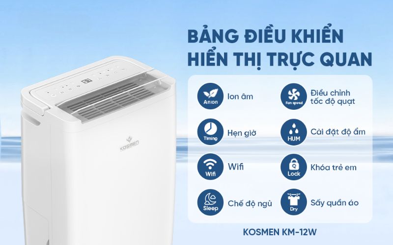 Máy hút ẩm gia đình Kosmen KM-12W