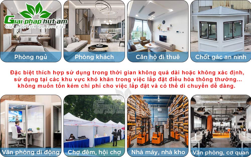 Máy lạnh di động FujiE DG688 phù hợp với nhiều không gian 