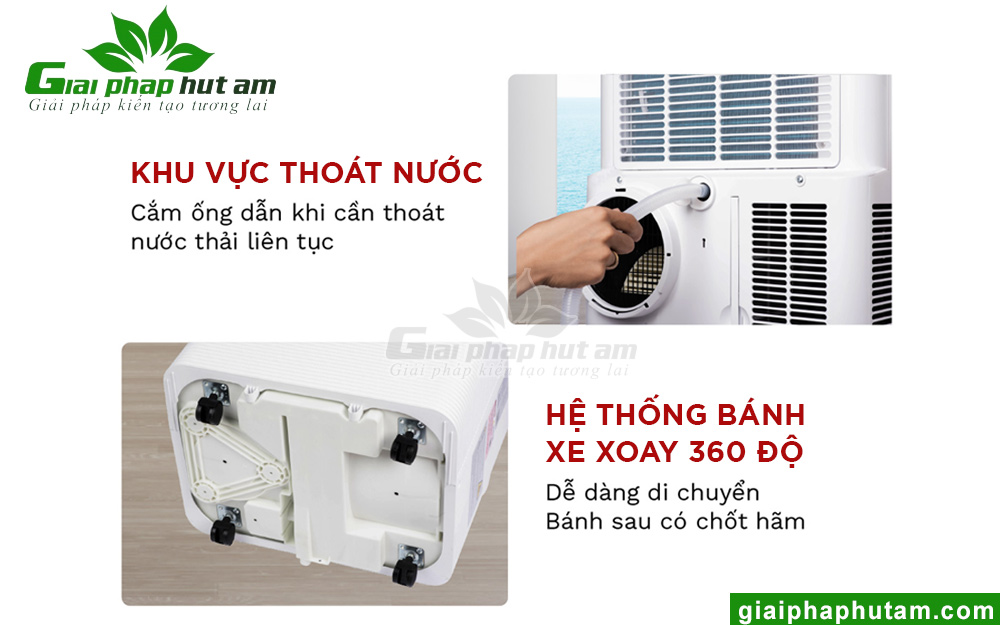 Máy lạnh di động FujiE MPAC14 nổi bật với thiết kế gọn gàng, linh hoạt