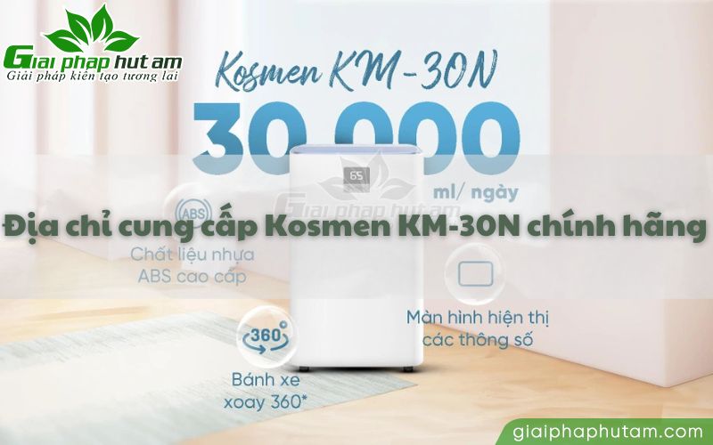 Địa chỉ cung cấp máy hút ẩm và lọc không khí Kosmen KM-30N chính hãng