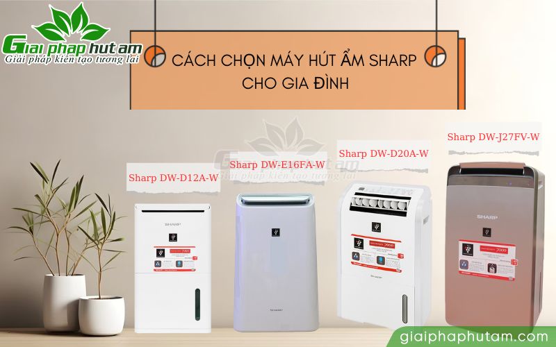 Máy hút ẩm Sharp dành cho gia đình có thiết kế đa dạng mẫu mã, phù hợp với nhiều kiểu nội thất.