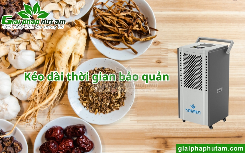 kiểm soát độ ẩm dược liệu giúp kéo dài thời gian bảo quản
