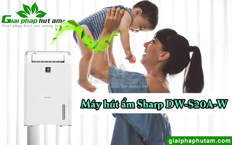 Máy hút ẩm công nghiệp phòng 50m2 Sharp DW-S20A-W