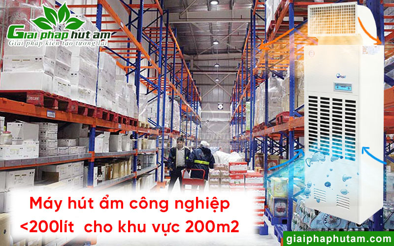 Trang bị máy hút ẩm 200l/ngày cho không gian dưới 200m2