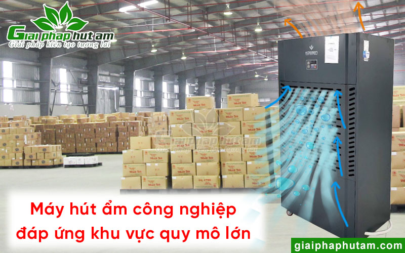 Máy hút ẩm công nghiệp dùng cho không gian diện tích lớn