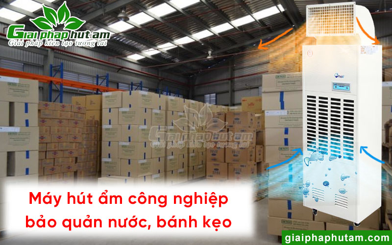 Trang bị máy hút ẩm trong bảo quản bánh kẹo, đồ uống đóng chai