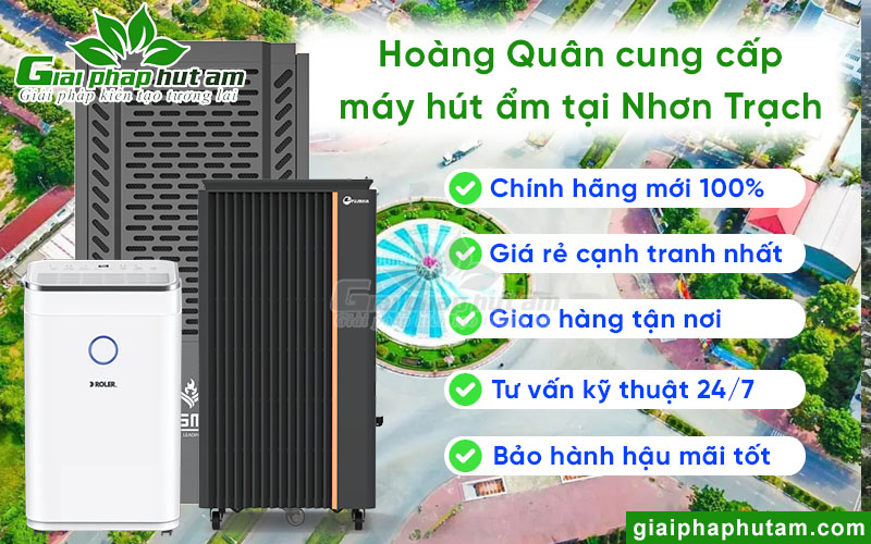 Hoàng Quân cung cấp máy hút ẩm giá rẻ tại Nhơn Trạch