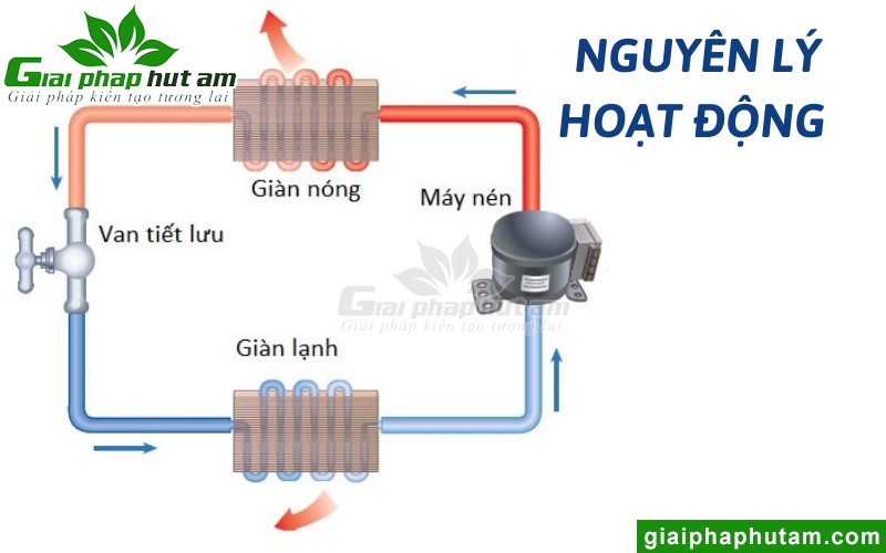 Nguyên lý hoạt động của cục nóng và cục lạnh có trong máy lạnh di động