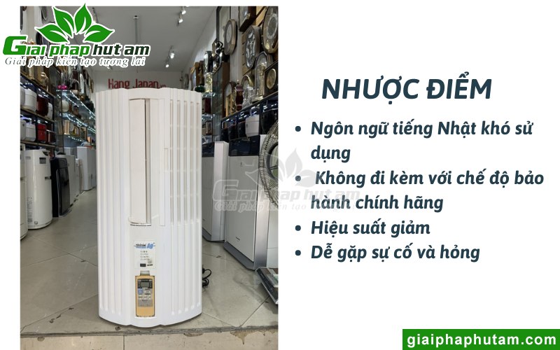 Nhược điểm khi mua máy lạnh di động nội địa Nhật