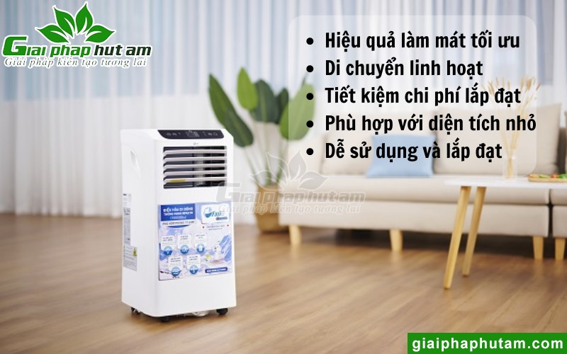 Ưu điểm của máy lạnh di động cho phòng trọ