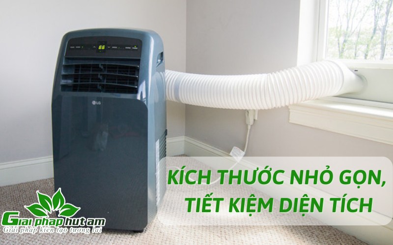 Máy lạnh di động có kích thước nhỏ gọn, tiết kiệm diện tích