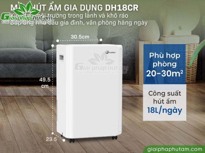 Bảng thông số Máy hút ẩm Fujihaia DH18CR
